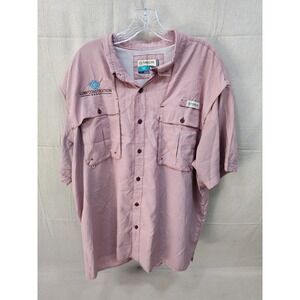 Magellan Outdoors Fish Gear Shirt Mens XL Red White Check Fishing Short Sleeve